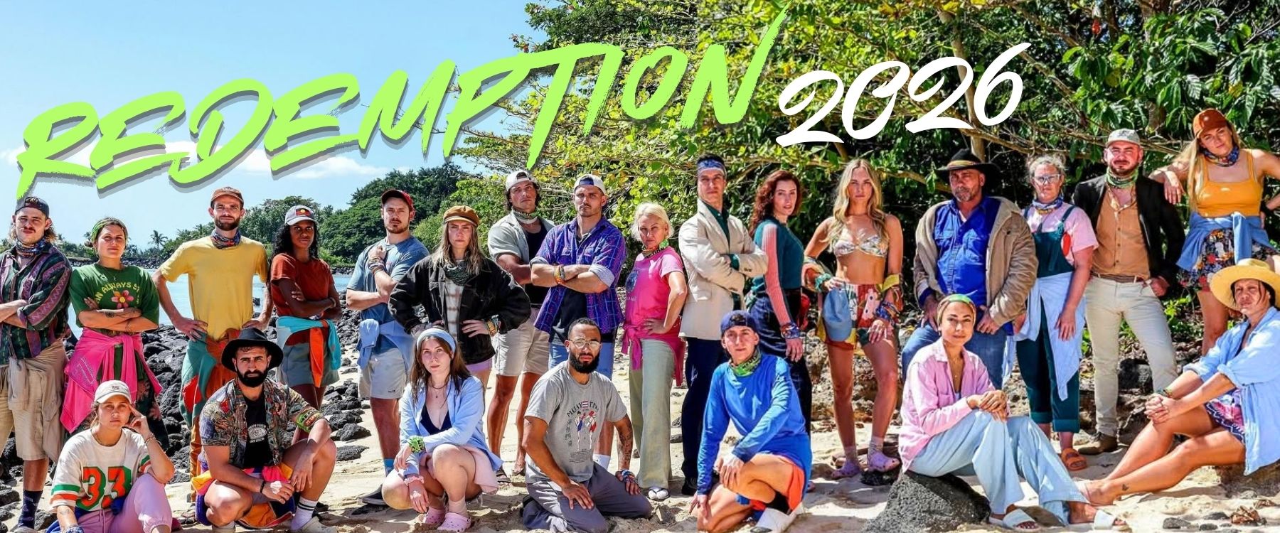 Australian Survivor Redemption  2026 cast shot wirth Loz Mac Lauren McMahon New Zealand